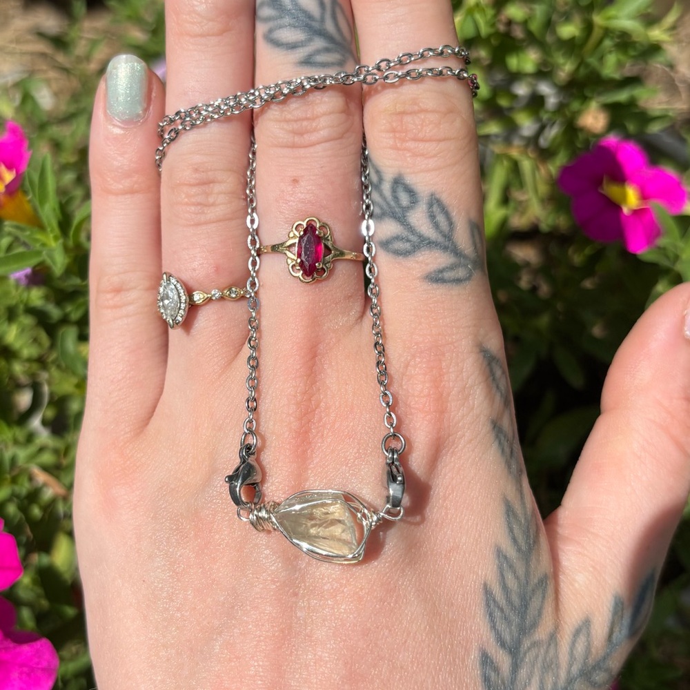 Green Amethyst Mini Interchangeable Necklace - image 1